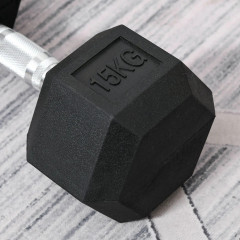 Šestihranná činka 1 x 15 KG | černá č.2