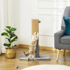 Škrabadlo pro kočky s jutovým provazem 79 cm | šedé č.1