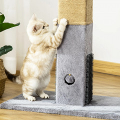 Škrabadlo pro kočky s jutovým provazem 79 cm | šedé č.2