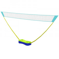 Síť na badminton nebo volejbal se stojanem | černá+zelená+modrá č.2