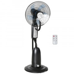 Ventilátor s rozprašovačem vody 120 cm | černý