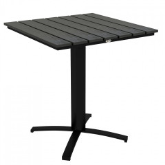 Čtvercový balkonový stůl pro 4 osoby 70 x 70 x 76 cm | šedý č.2
