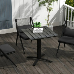 Čtvercový balkonový stůl pro 4 osoby 70 x 70 x 76 cm | šedý č.1