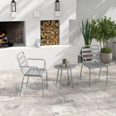 3dílný bistro set zahradního nábytku | světle šedý č.1