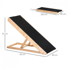 Rampa pro domácí mazlíčky | přírodní a černá č.2