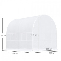 Fóliový skleník na rostliny 245x200x200 cm | bílý č.2