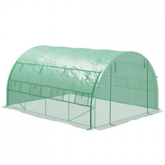 Polytunelový skleník 3,97x3x2 m | zelený č.1
