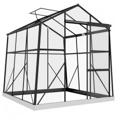 Hliníkový skleník 192 x 192 x 204 cm | černý č.3