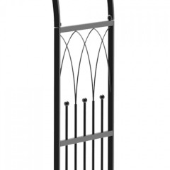 Zahradní oblouk pro popínavé rostliny s lavičkou 121x50x203 cm | černý č.3