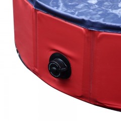 Skladací bazén pre psa 160 x 30 cm | červený č.2
