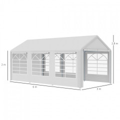 Párty stan 3x6 m | bílý č.3