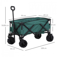 Zahradní vozík 108x55x59-89 cm | zelený č.3