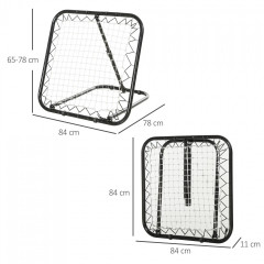 Odrazová branka 78x84x65-78 cm | černá č.2