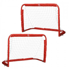 Sada 2 fotbalových mini branek 90x36x60 cm| červené