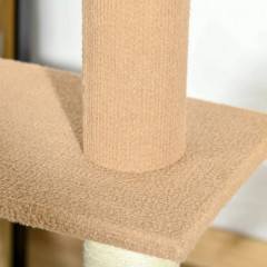 Škrabadlo pro kočky 43x27x228-260 cm | khaki č.3