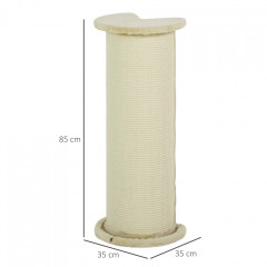 Škrabadlo pro kočky 85 cm | krémově bílé č.3