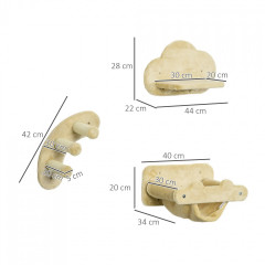 Šplhací stěna pro kočky do 5 kg | béžová č.2