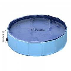 Skladací bazén pre psa 120 x 30 cm | modrý č.3