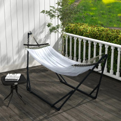 Rám s houpací sítí 263 x 89 x 100 cm | černý+bílý č.1