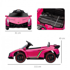 Dětské autíčko Lamborghini | růžové č.3