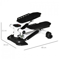 Mini stepper s LCD displejem 48x34x21 cm | černý + bílý č.2