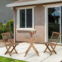 Bistro set pro 2 osoby | přírodní č.1