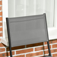 Zahradní bistro set pro 2 osoby | ocelově šedý č.3
