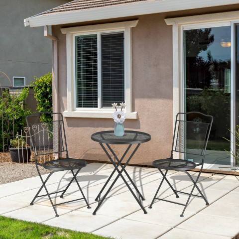 Zahradní nábytek pro 2 osoby 1+2 | černý č.4