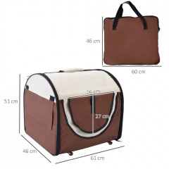 Prepravný box pre psov 61 x 46 x 51 cm | hnedý č.3