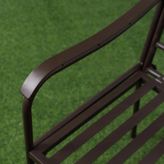 Lavička s mozaikovými kamínky 121 x 52 x 93 cm | hnědá č.3