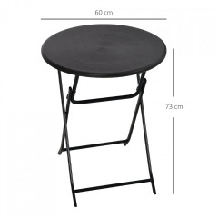 Zahradní stůl Ø60 cm | tmavě šedý č.2
