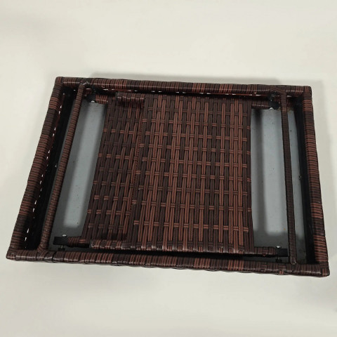 Ratanový zahradní stůl 60x41x41cm | hnědý č.3