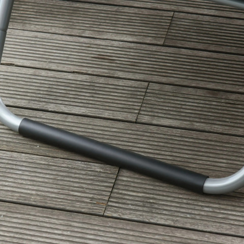 Zahradní lehátko s polštářem 160 x 60 x 65 cm | šedé č.3