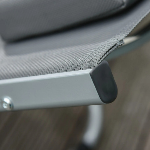 Zahradní lehátko s polštářem 160 x 60 x 65 cm | šedé č.5