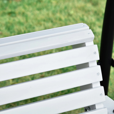 Závěsná zahradní houpačka 150x75x53cm | bílá č.3