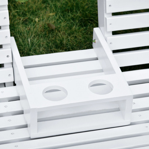 Závěsná zahradní houpačka 150x75x53cm | bílá č.4