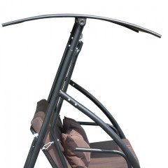 Zahradní houpačka 3místná 215 x 120 x 165 cm | hnědá č.3