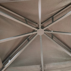 Zahradní altán 3,65x3 m | hnědý + béžový č.3