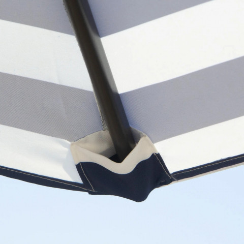 Slunečník s ocelovým rámem Ø 230x216 cm | modrý pruh č.3