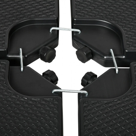 Závaží pro slunečník odolné proti povětrnostním vlivům 4 ks | černé č.5