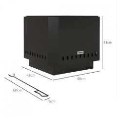 Venkovní ohniště 48 x 48 x 41 cm | černé č.2