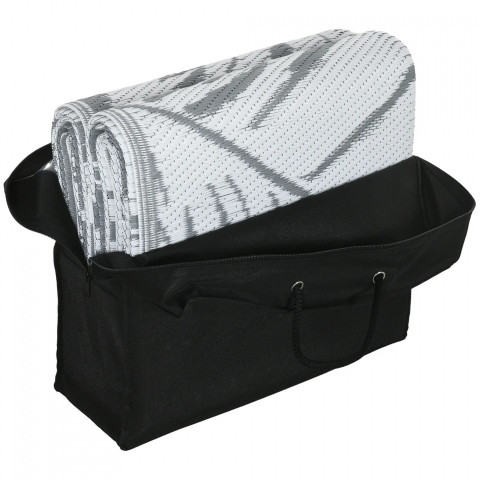 Venkovní oboustranný koberec 182x274cm| šedý+bílý č.3