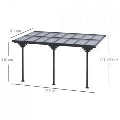 Pergola 4x3 m | šedá č.2