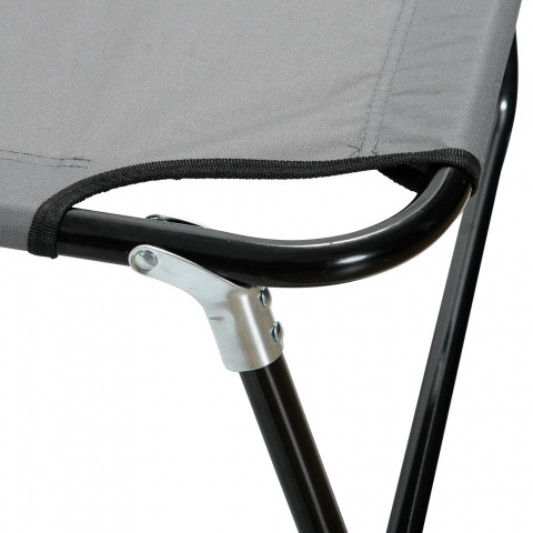 Zahradní lehátko s nastavitelným opěradlem 188 x 56 x 28 cm | šedé č.7