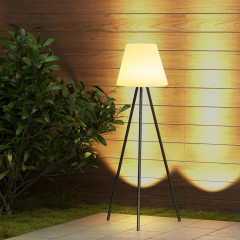 Solární lampa Ø38 x 137 cm | černá+bílá