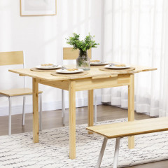 Rozkládací stůl pro 2-4 osoby 73,5-120x80x75 cm | přírodní č.1
