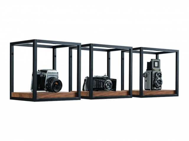 Police masivní dřevo - ořech 30 x 22 cm č.4