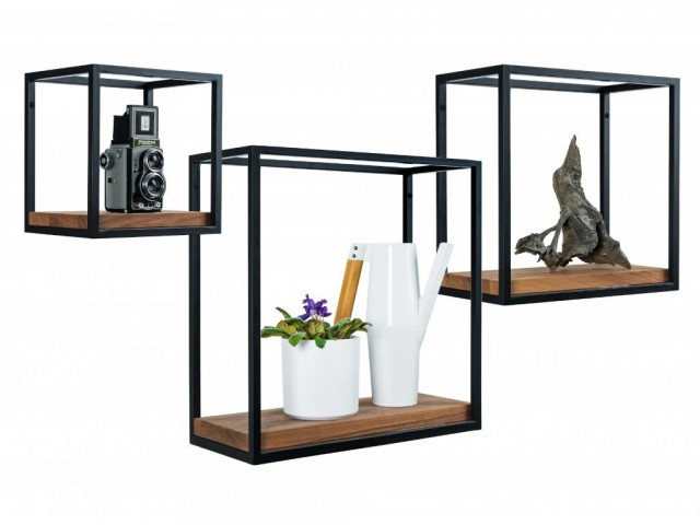 Police masivní dřevo - ořech 30 x 22 cm č.3