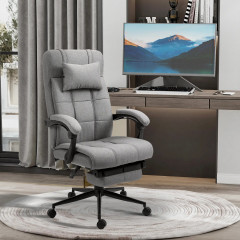 Kancelářská židle s polštářem 66x76x112-120 cm | světle šedá
