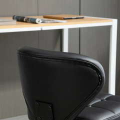 2 pojízdné pracovní stoličky s opěradlem 45x47x72-87 cm | tmavě šedé č.2